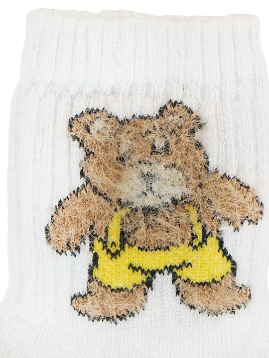 Unlu Kids' Socks White Bear
