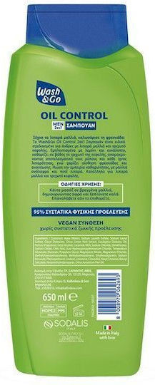 Wash & Go Σαμπουάν Βαθύ Καθαρισμού για Λιπαρά Μαλλιά 360ml