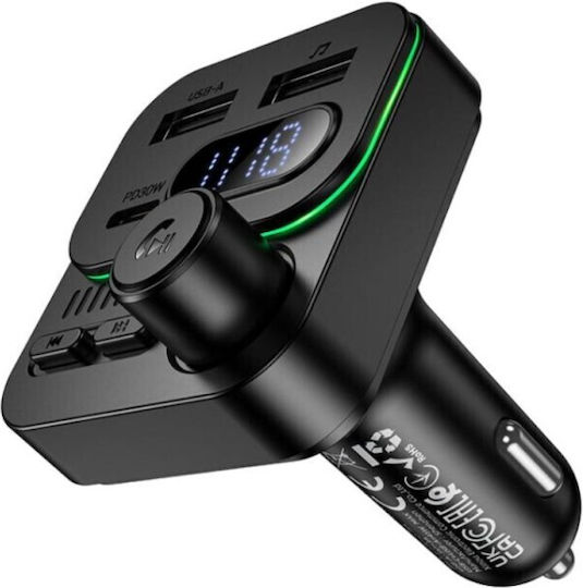Borofone FM Transmitter Autovehicul cu Bluetooth / Type-C / USB