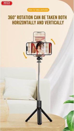 XO Ss09 Selfie Stick Τρίποδο Κινητού Bluetooth Μαύρο