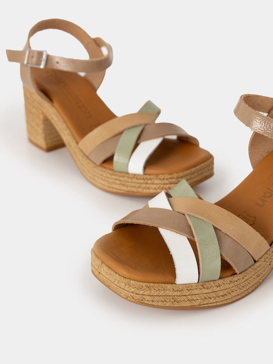 Leather Beige Sandals