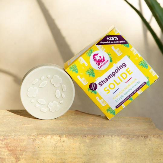 Lamazuna White and Green Clay Solid Shampoo for Normal Hair 70gr