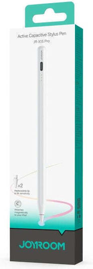 Joyroom JR-X15 Pro Stylus Digital cu Palm Rejection pentru iPad în Culoare Albă