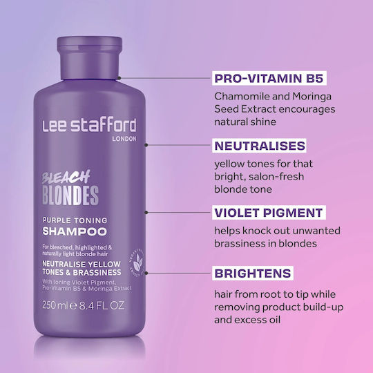 Lee Stafford Bleach Blondes Shine Shampoo For Coloured Hair 250ml