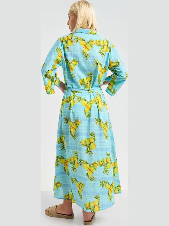 Ble Resort Collection Women's Maxi Turquoise Beach Dress