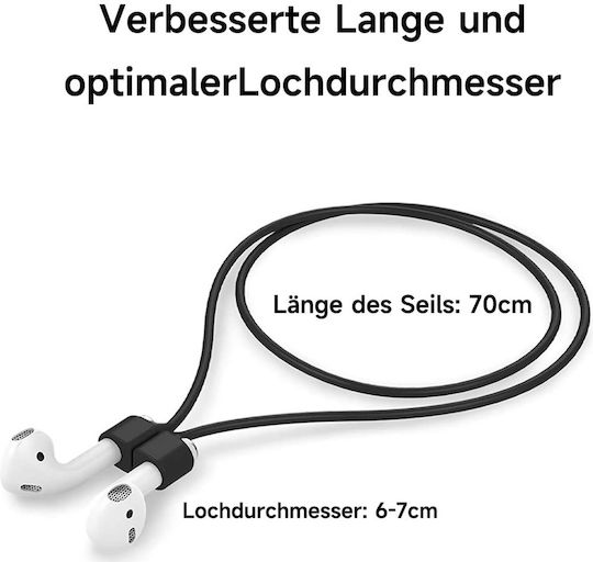 Tech-Protect Каишка против изгубване в Бял цвят за Apple AirPods 1 / AirPods 2