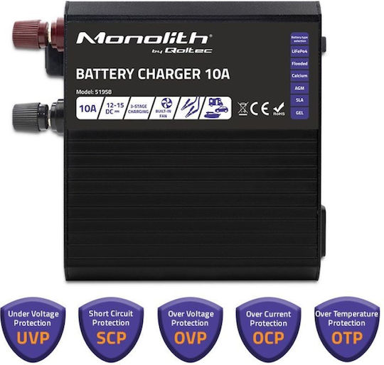 Qoltec Φορτιστής Μπαταρίας Αυτοκινήτου 12V