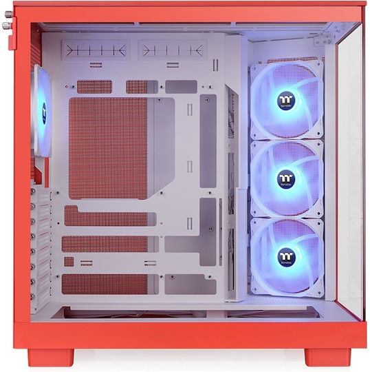 Thermaltake 380 XL TG ARGB Gaming Midi-Turm Computergehäuse mit Seitenfenster Flammendes Orange