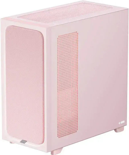 Tryx Flova F50 Gaming Midi Tower Κουτί Υπολογιστή με Πλαϊνό Παράθυρο Ροζ