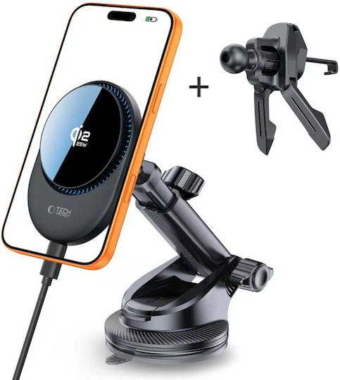 Tech-protect V21 Magnetic Magsafe Dashboard & Vent Car Mount Wireless Charger 25w Qi2.2 Black