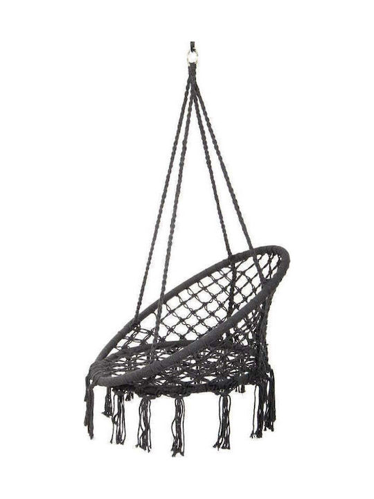 Swing Armchair with Stand and Pillow Fabric Gray Load Capacity up to 120kg L80xW80xH60cm