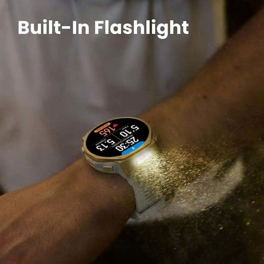 Amazfit T-Rex 3 Pro Titanium 44mm Waterproof Smartwatch (Black / Gold)