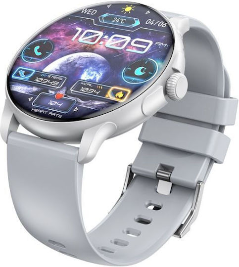 Έξυπνο Ρολόι Rubicon Smartwatch Rubicon Rncf35 Ασημί Κλήσεις Ειδοποιήσεις Bt Call