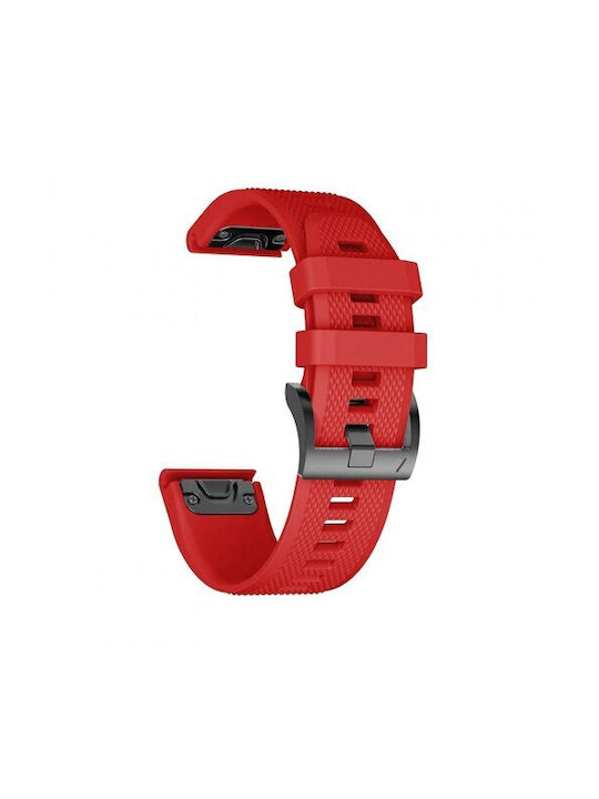Σιλικόνη Λουράκι Quickfit 20mm Garmin Fenix 5s 6s 7s 8 43mm Κόκκινο Σιλικόνη Λουράκι Quickfit 20mm Garmin Fenix 5s 6s 7s 8 43mm Κόκκινο