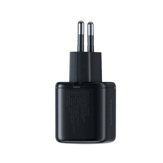 Joyroom Charger with USB-A Port and USB-C Port and USB-C - Lightning Cable 33W Power Delivery / Quick Charge 3.0 Black (JR-TG7)