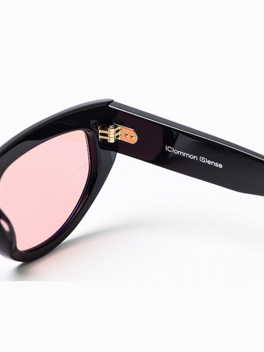 Common Sense Women's Sunglasses with Black Plastic Frame and Red Lens CS036