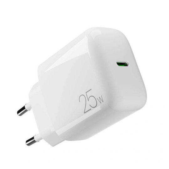 Puro Φορτιστής Χωρίς Καλώδιο με Θύρα USB-C 25W Power Delivery Λευκός (Prolite)