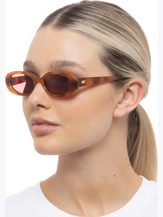 Le Specs Outta Love Caramel Tan Ochelari de soare Maro cu Cadru & Maro Lentilă