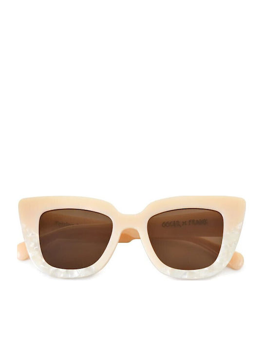 Oscar & Frank Fairfax & 3rd Damen Sonnenbrille mit Rosa Kunststoff Gestell und Rosa Linse 467889