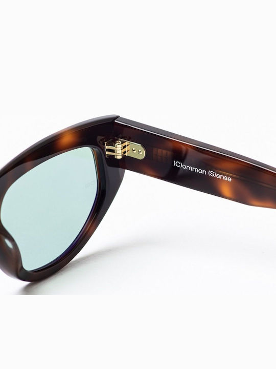 Common Sense Women's Sunglasses with Brown Tartaruga Plastic Frame and Black Lens 489327