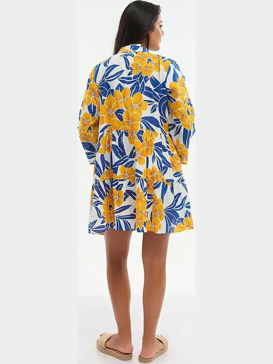 Ble Resort Collection Damenbademode Mini Kleid Blau