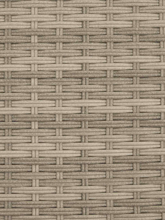 vidaXL Outdoor Storage Box Rattan Gray L55xW55xH69cm