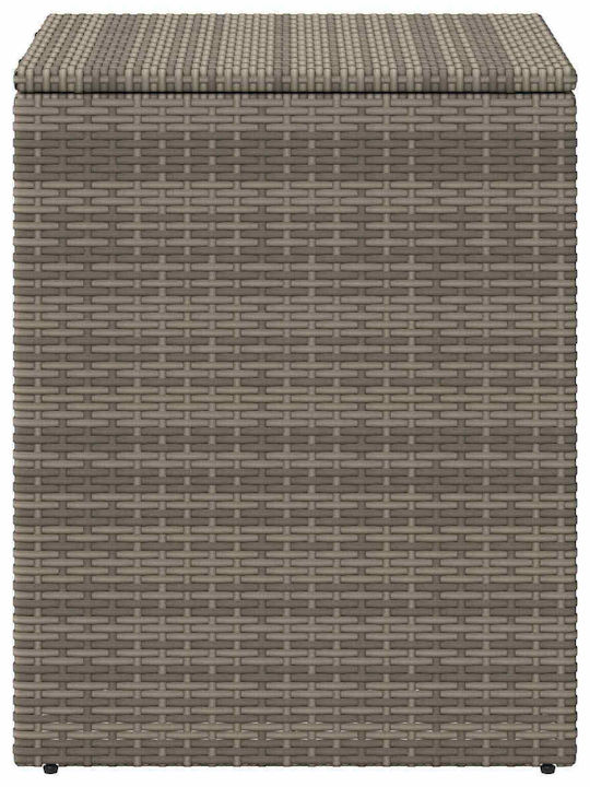 vidaXL Outdoor Storage Box Rattan Gray L55xW55xH69cm