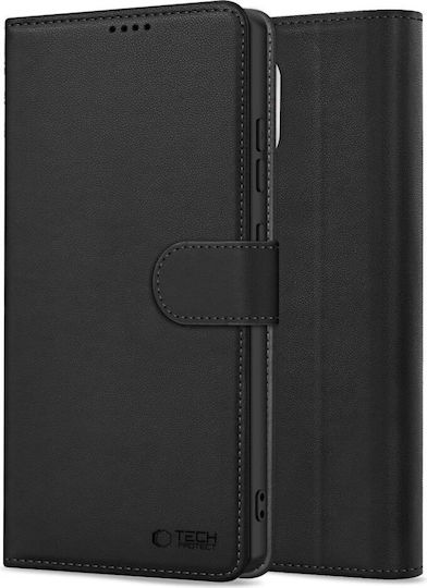 Tech-Protect Wallet Synthetisches Leder / Silikon Schwarz (Motorola Moto G67 G77)