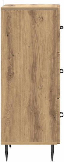 Sertar De Depozitare Din Lemn Cu 3 Sertare M33xL34.5xÎ89.5cm