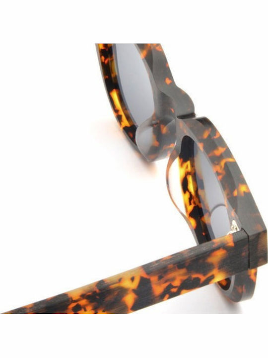 Legacy Herren Sonnenbrille mit Braun Schildkröte Kunststoff Gestell und Blau Linse