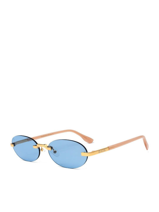 Faos Herren Sonnenbrille mit Gold Kunststoff Gestell und Gold Linse 489434