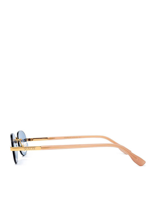 Faos Herren Sonnenbrille mit Gold Kunststoff Gestell und Gold Linse 489434