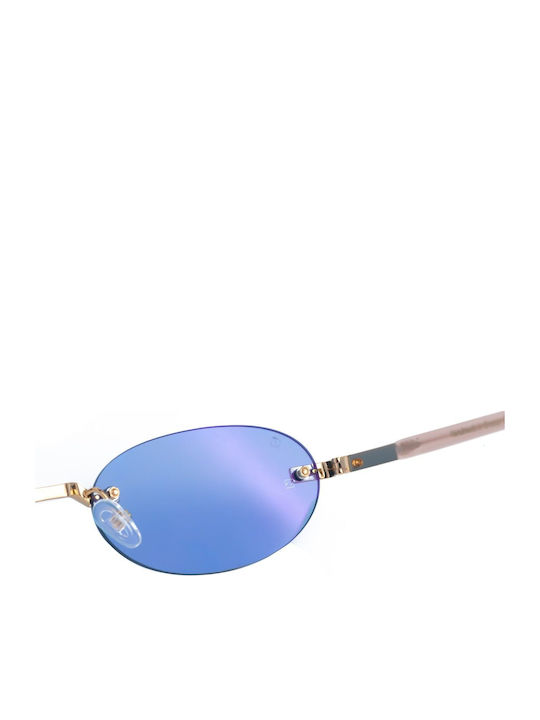 Faos Herren Sonnenbrille mit Gold Kunststoff Gestell und Gold Linse 489434