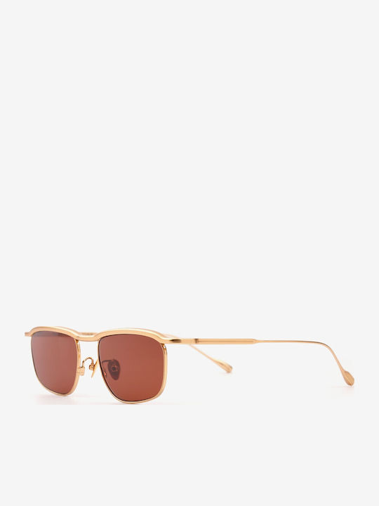 Projekt Produkt Men's Sunglasses with Gold Metal Frame and Gold Lens 476417
