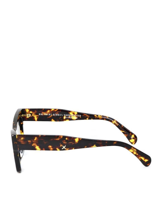Oscar & Frank Rue Saint-benoit Herren Sonnenbrille mit Braun Schildkröte Kunststoff Gestell und Braun Linse 468759