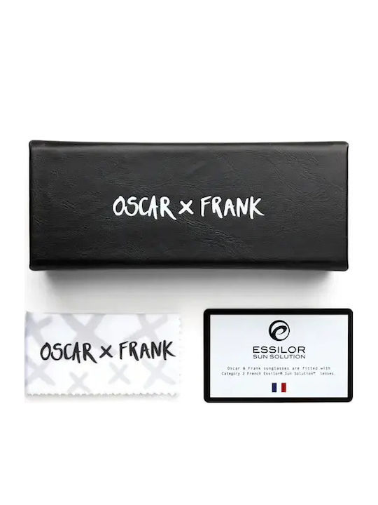 Oscar & Frank Citra Male Sunglasses with Orange Horn-Rimmed Frame and Orange Lens