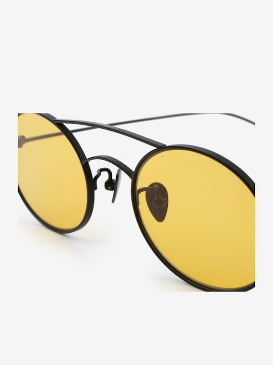 Projekt Produkt Men's Sunglasses with Black Metal Frame and Black Lens 476440