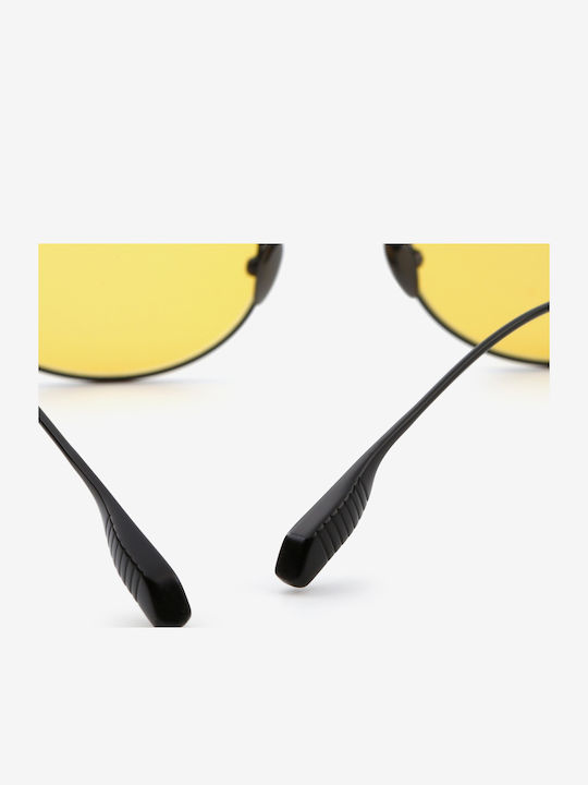 Projekt Produkt Men's Sunglasses with Black Metal Frame and Black Lens 476440