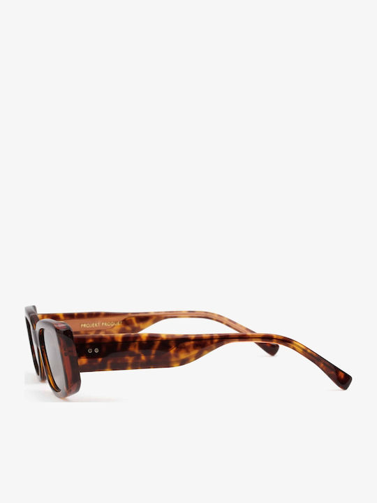 Projekt Produkt Men's Sunglasses with Brown Tartaruga Plastic Frame and Brown Lens 476397