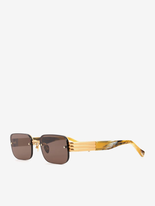 Projekt Produkt Men's Sunglasses with Gold Metal Frame and Gold Lens 476428