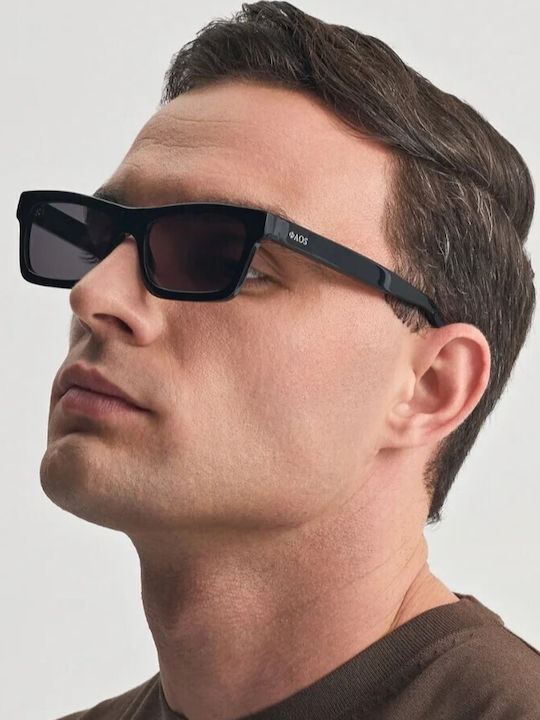 Faos Sunglasses Μαύρα with Acetate Frame & Black Lens Faos Sunglasses Μαύρα with Acetate Frame & Black Lens