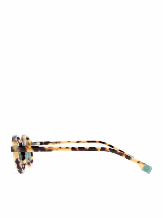 Kyme Sunglasses Brown with Acetate Frame & Green Lens