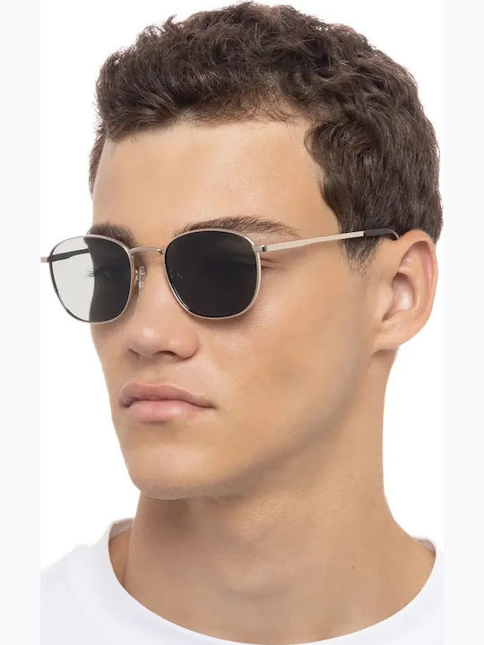 Le Specs Men's Sunglasses with Silver Frame and Silver Polarized Mirror Lens LSP2002166