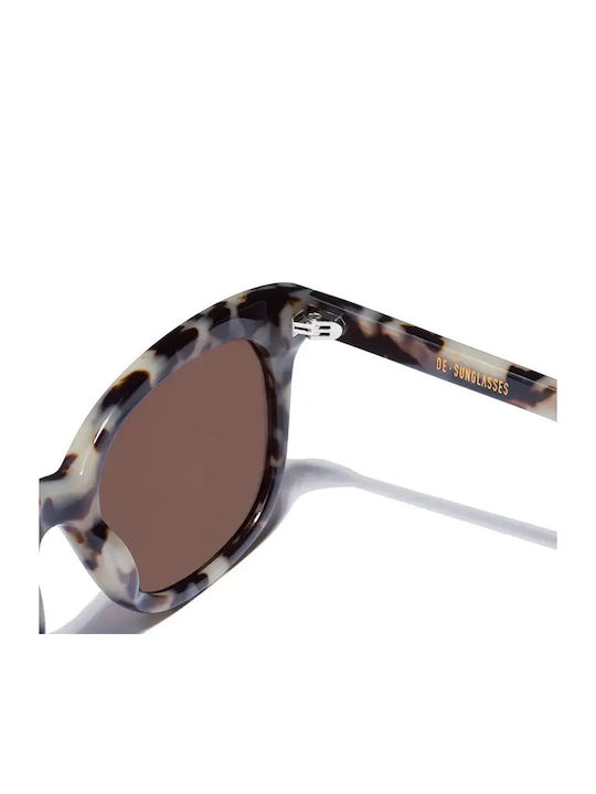De Sunglasses Men's Sunglasses with Brown Tartaruga Horn-Rimmed Frame and Brown Lenses 389914