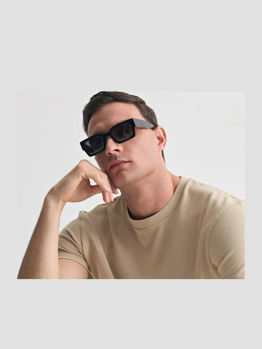 Faos Sunglasses Μαύρα with Acetate Frame & Black Lens Faos Sunglasses Μαύρα with Acetate Frame & Black Lens