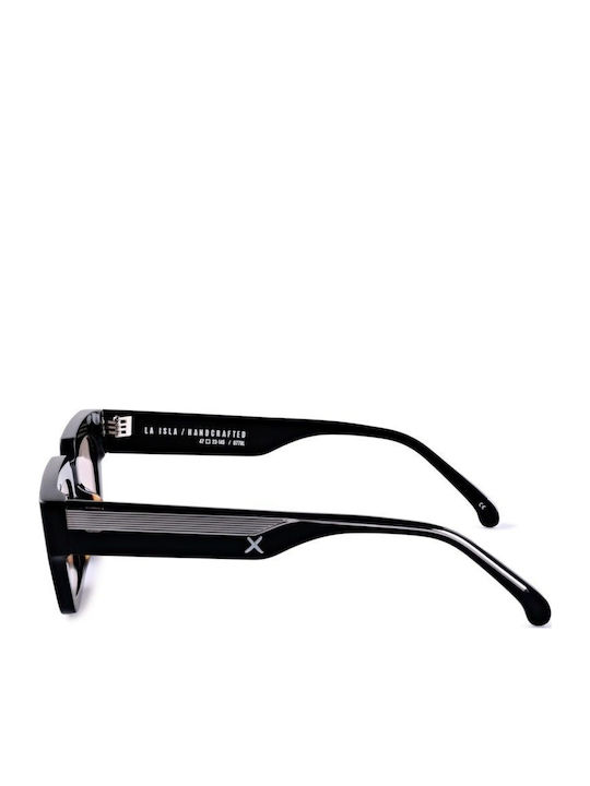 Oscar & Frank La Isla Unisex Sonnenbrille mit Schwarz Kunststoff Gestell und Schwarz Linse 477038