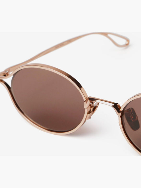 Projekt Produkt Unisex Sunglasses with Rose Gold Metal Frame and Pink Lens 498745