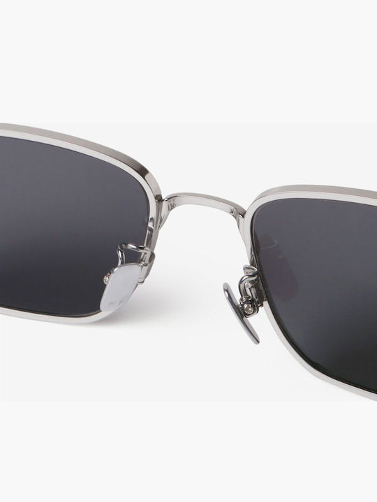 Projekt Produkt Unisex Sunglasses with Silver Metal Frame and Gray Lens 498730