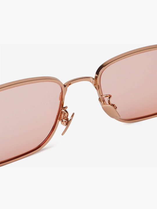 Projekt Produkt Men's Sunglasses with Rose Gold Metal Frame and Pink Lens 498689