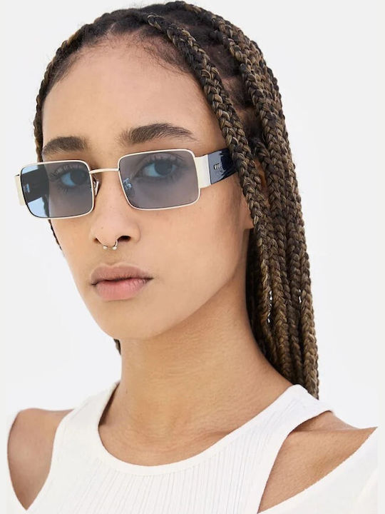 Retrosuperfuture Men's Sunglasses with Silver Metal Frame and Silver Mirror Lens 473781
